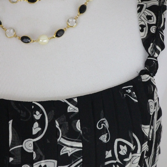 INC INTERNATIONAL CONCEPTS Black/White Silk Dress - Picture 2 of 8